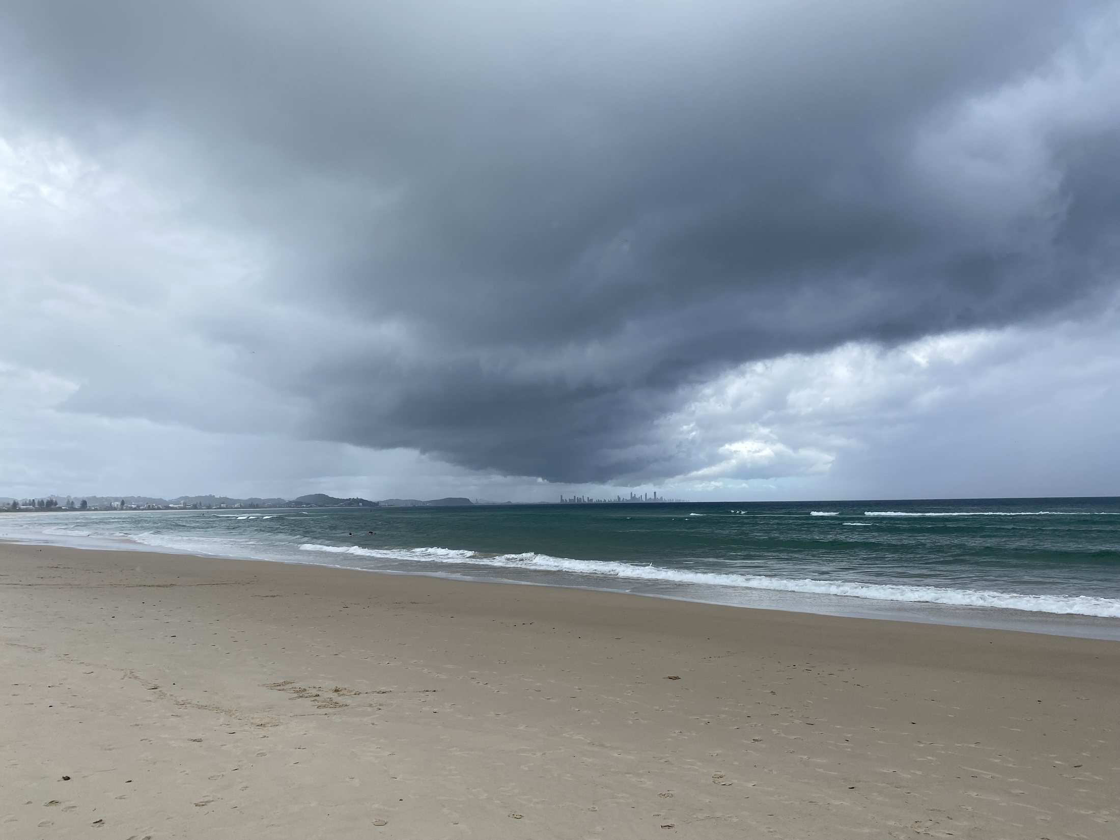 Storm light over the Queensland coast